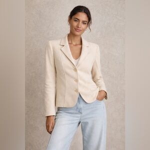 Louben Cashmere Blend Boxy Blazer